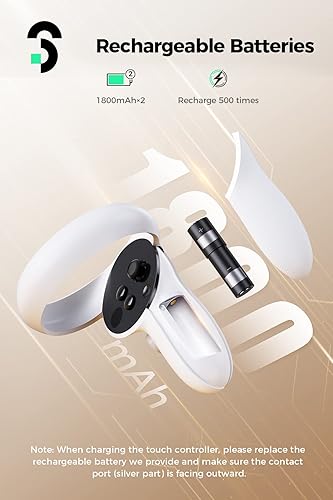 Miniatura 2 de SOOMFON Base de carga para Meta Oculus Quest 2 estación de carga magnética mejorada para auriculares de realidad virtual y controladores táctiles