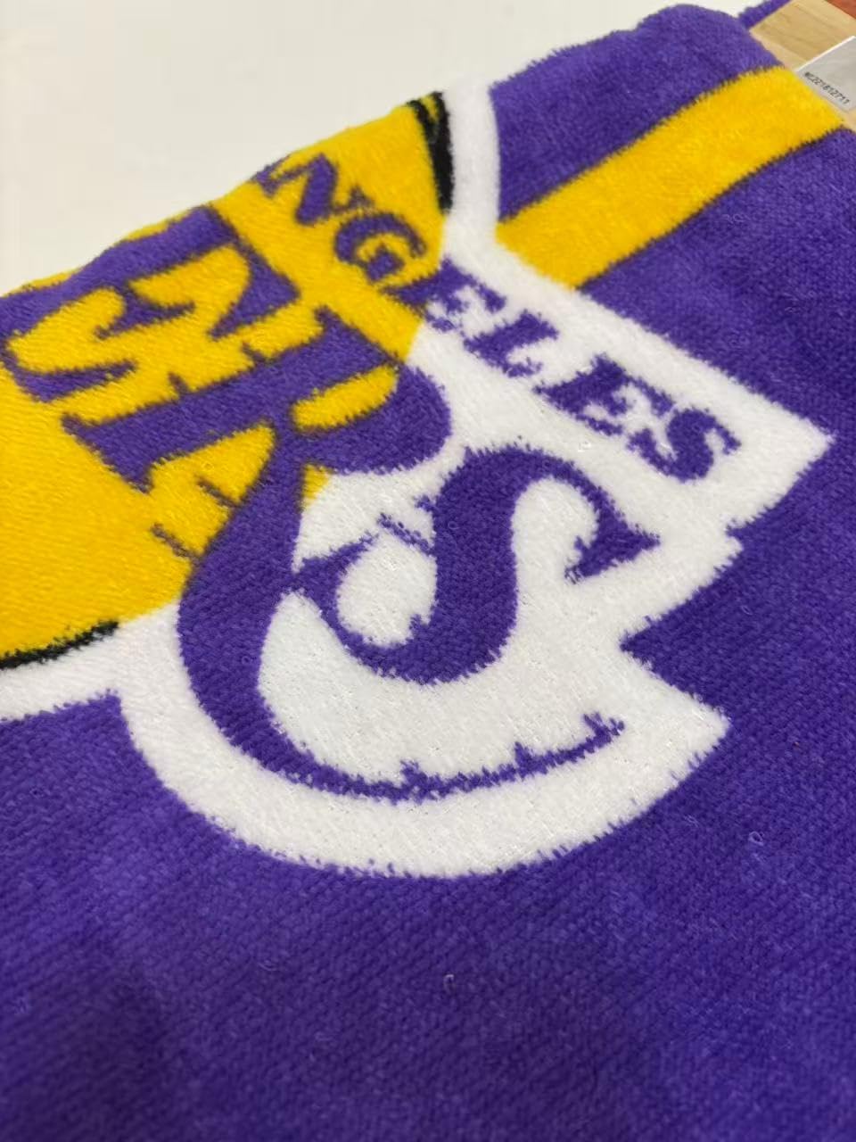 Serviette de plage, piscine et salle de sport, cadeaux de football, produits exclusifs pour fans, cadeaux idéaux pour les fans de football, serviette (anges, 70 x 140, anges laker)