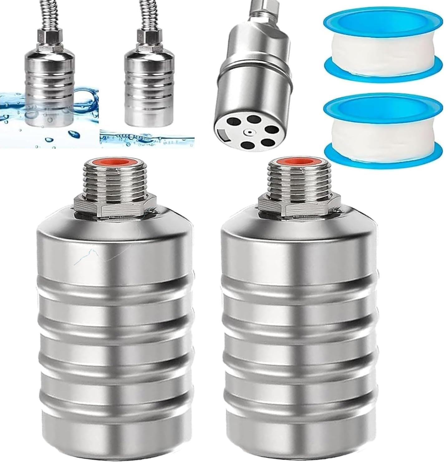 Generic 2PCS Upgrade Water Float Valve, 2024 New 304 Stainless Steel Float Valve, 3/4