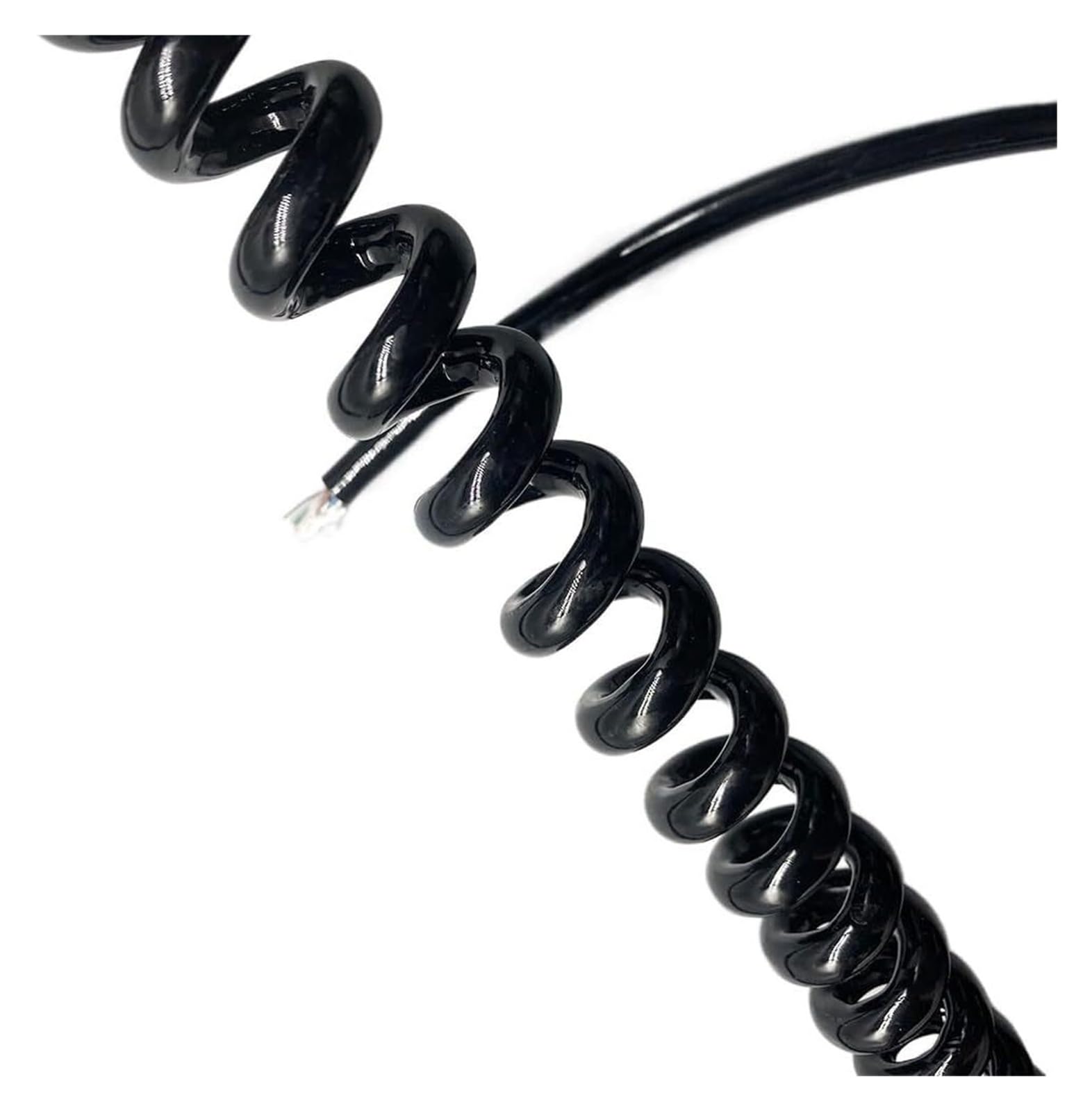 Cavo telefonico Cavo di Rete Flessibile a Spirale, Cavo di Rete a Spirale a 8 conduttori 22AWG, Cavo di schermatura a Molla(Stretch 1 Meters)