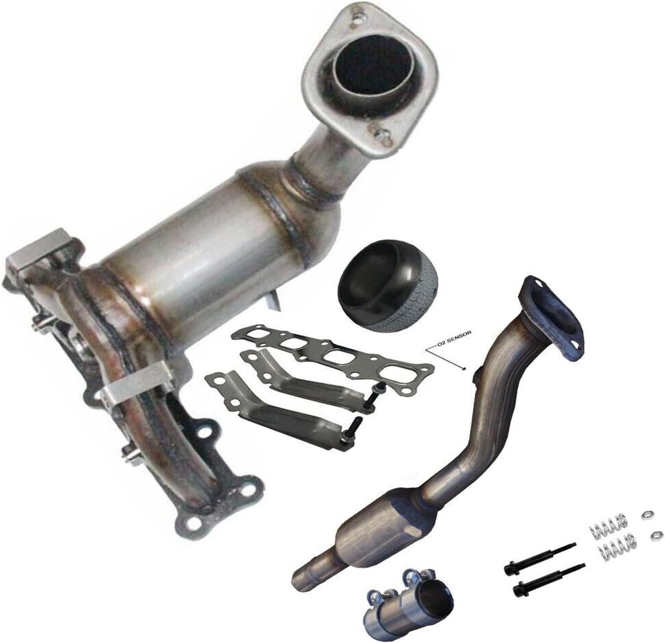 EPA Compliant Catalytic Converter Replacement for Jeep Compass 2007-2017, 4WD Front & Rear