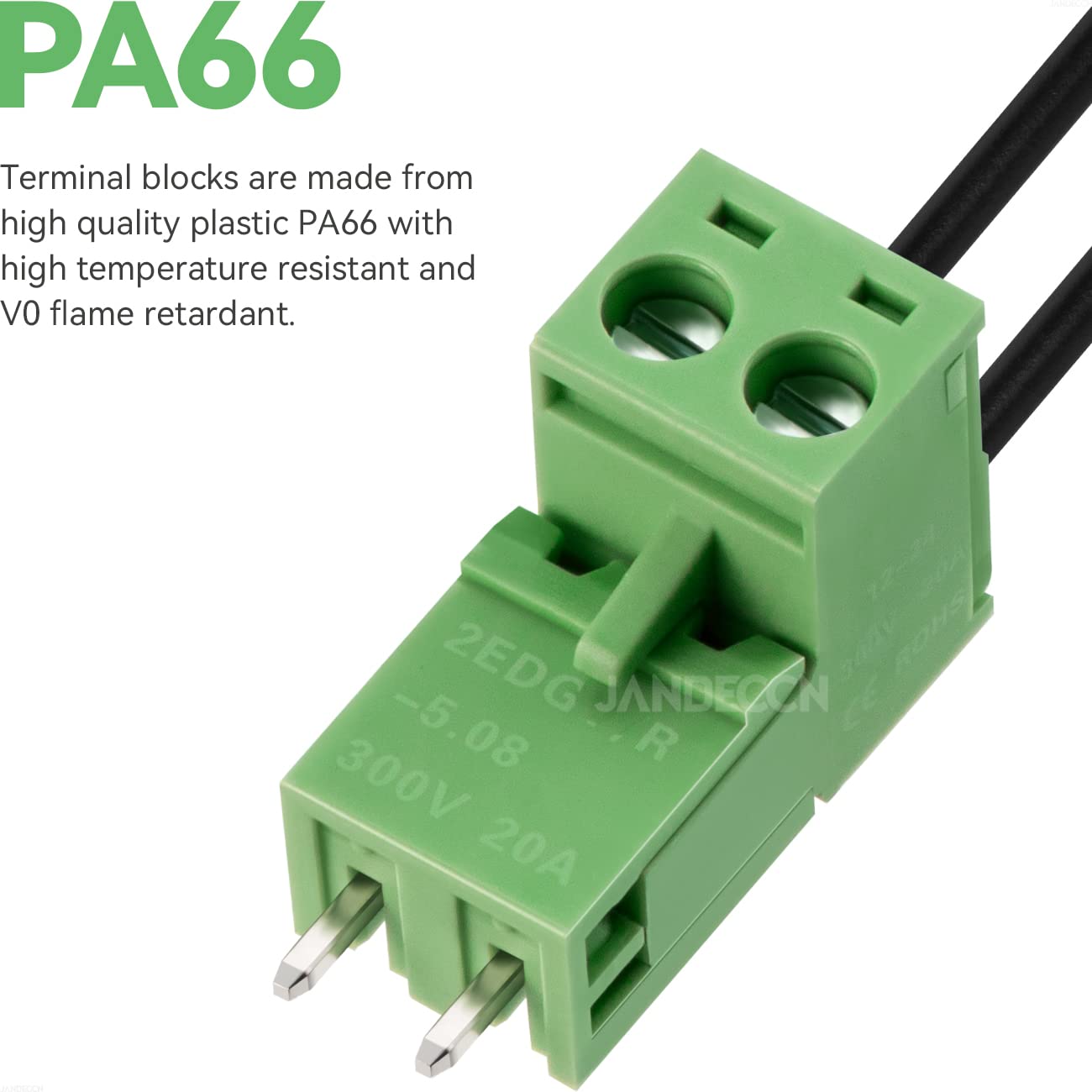 Snapklik.com : 30 Sets 2 Pin 5.08mm Pitch Male Female Straight Plug-in ...