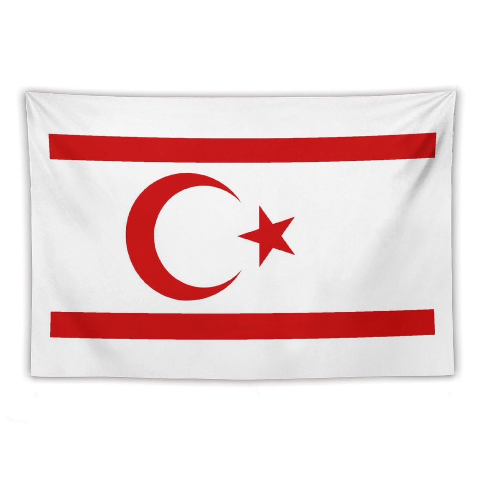 XingFox Turkish Republic Northern Cyprus Flag Tapestry Wall Hanging, National Flag Art Wall Decoration Tapestry, For Bedroom Living Room Dorm Home Decoration, 40"x60"