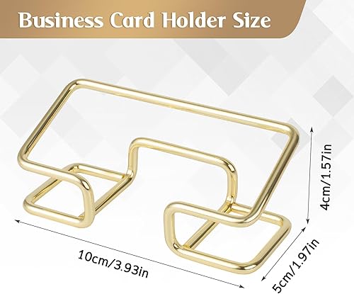 Miniatura 7 de 8 piezas de metal para tarjetas de visita bonitas, pequeñas tarjetas de identificación de escritorio doradas, soporte de exhibición de tarjetas de