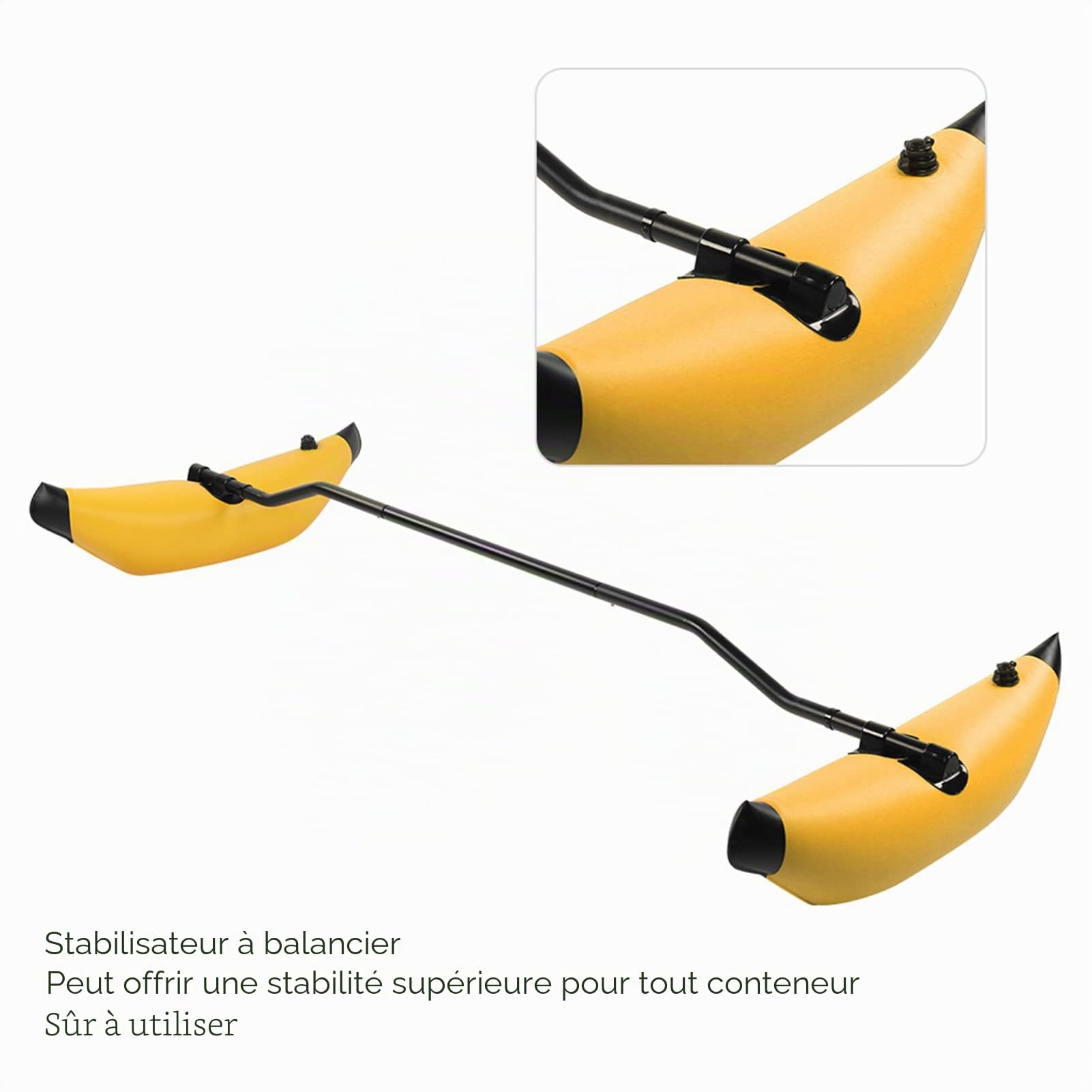 Stabilisateur de Kayak Gonflable Kit en PVC pour Cano? et Bateau, Syst¨¨me Flottant de Stabilisation pour Kayak et Cano?