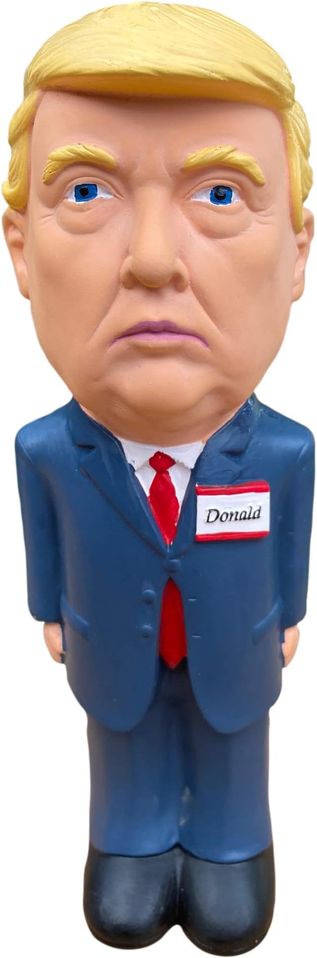 Happy Creatures - Donald Trump Squeaky Dog Toy - Crazy Realistic & Funny - Natural Rubber (Latex) 8.5" Tall - Small, Medium & Large Dogs - Durable & Interactive Play Toy