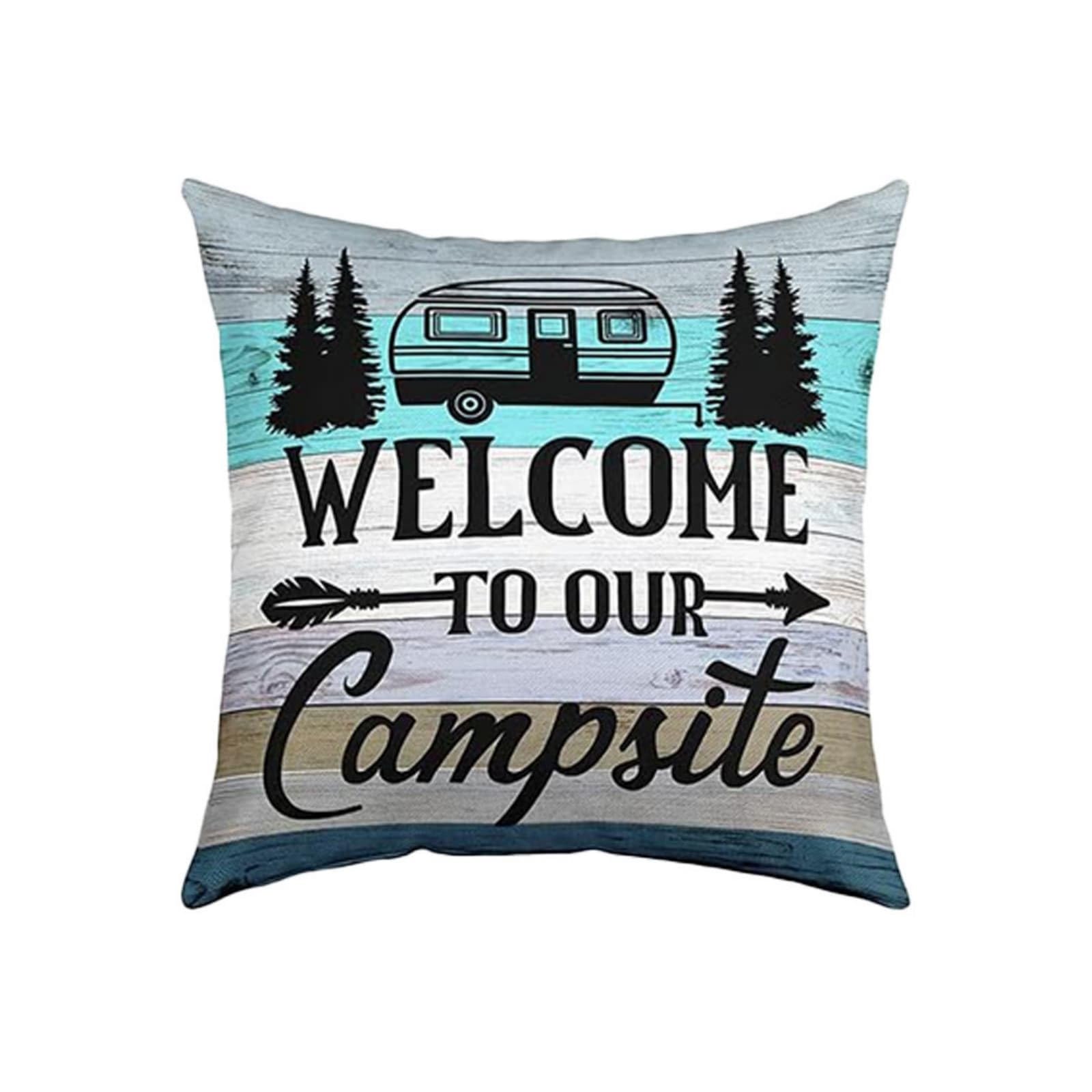 Cushion Covers 60cm x 60cm Green Tree Large cushions with covers included - Linen Square Decorative Throw Pillowcases with Invisible Zipper, for Livingroom Sofa Bedroom