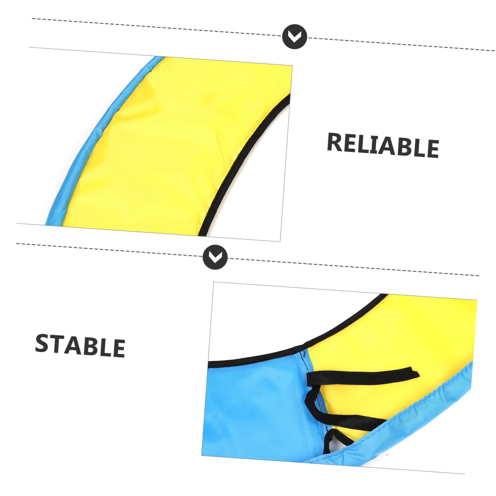 Abaodam 1pc Trampoline Protective Cover Round Mat for Trampoline Collision Skirt Easy Installation Material Weather Resistant