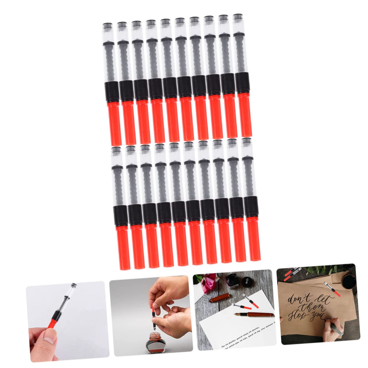 Tofficu 4sets Assorbitori Inchiostro Rotativi Per Stilografiche Ricariche Facili Da Installare Perfetti Per Ufficio e Scuola Compatibile Con Penne Sfera e Calligrafia