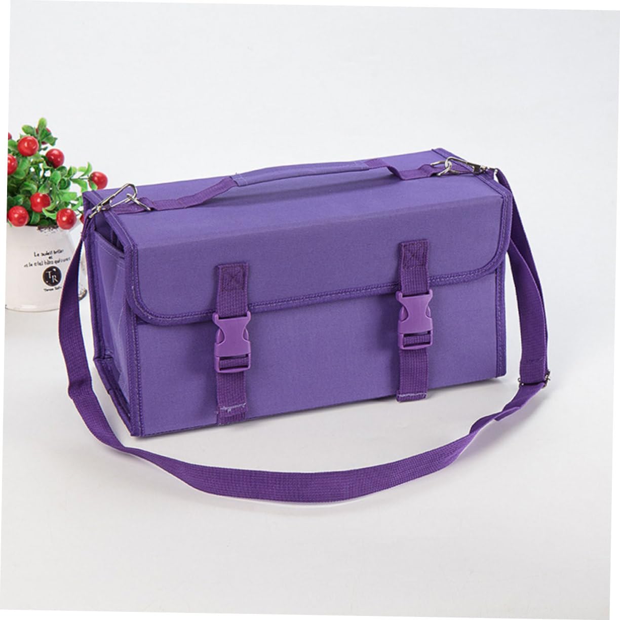 TEHAUX Borsa Porta Pennarelli Con Cerniera Scomparti Custodia Porta Penne Ad Alta Capacità Con Tracolla Borsa Con Cerniera