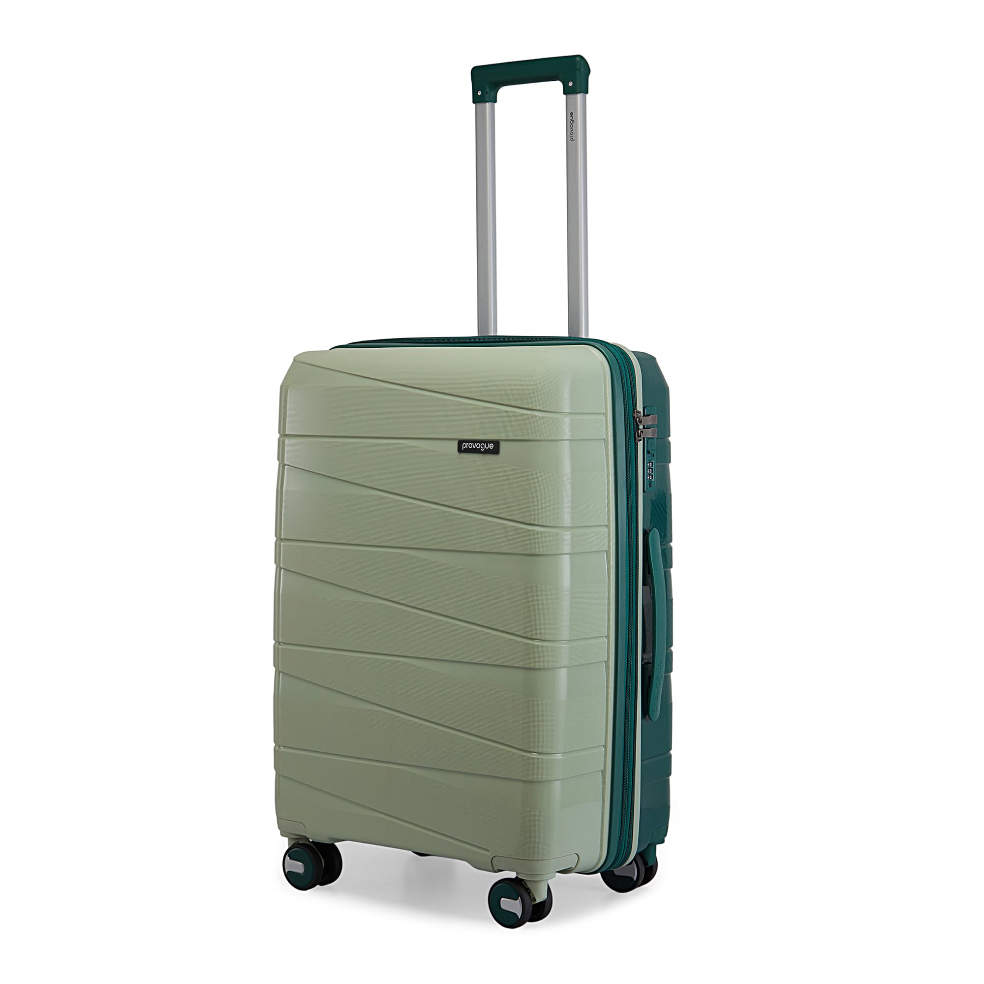 Azure Hard-Sided PP 65 Cm Check-in Medium Size Luggage Suitcase | Expandeble Space with 8 Wheels Trolley Bags for Travel | Combination Lock | 5 Year Warranty (Laurel Green/Hunter Green)-image-18