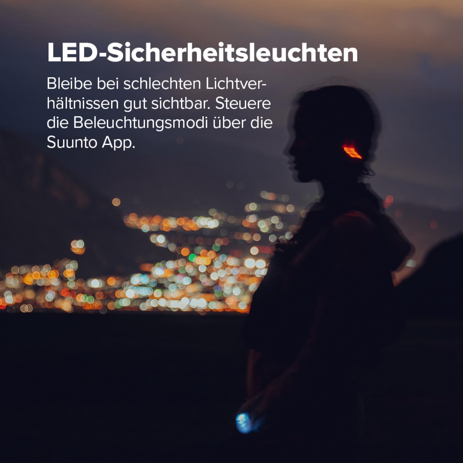 SUUNTO Wing 2 Knochenschall Kopfhörer, Open-Ear Sport Ohrhörer, IP66 Wasserdicht, Bis zu 36 Std Akkulaufzeit mit Powerbank, LED Leuchte für Sicherheit, Robustes Mikrofon für Deutliche Anrufe