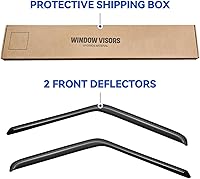 Vista 8 de Window Visors Rain Guards for 1980-1996 Ford Bronco, Out-Channel Window Vent Wind Deflectors Visors Shades for 80-96 F150 F250 F350 Standard Cab