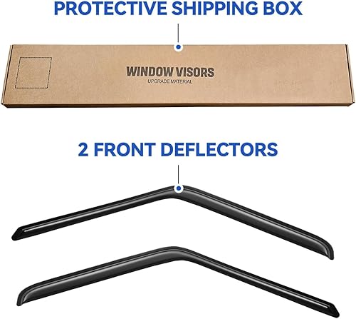 Miniatura 7 de Protectores de lluvia de ventana para Ford Bronco 1980-1996, viseras de ventilación de ventana, deflectores de viento para cabina estándar 80-96