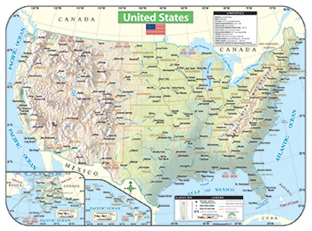 Kappa Map Shaded State Wipe-Off Maps, U.S.