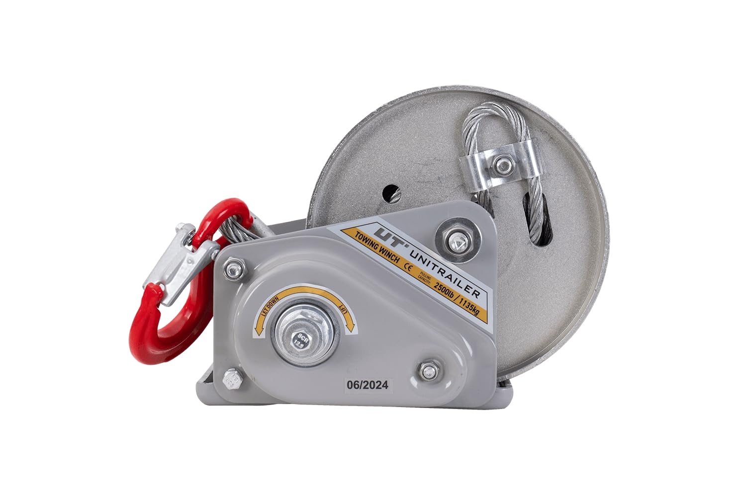 Handwinde 1135 kg mit Bremse & 12,5m Kabel, UNITRAILER