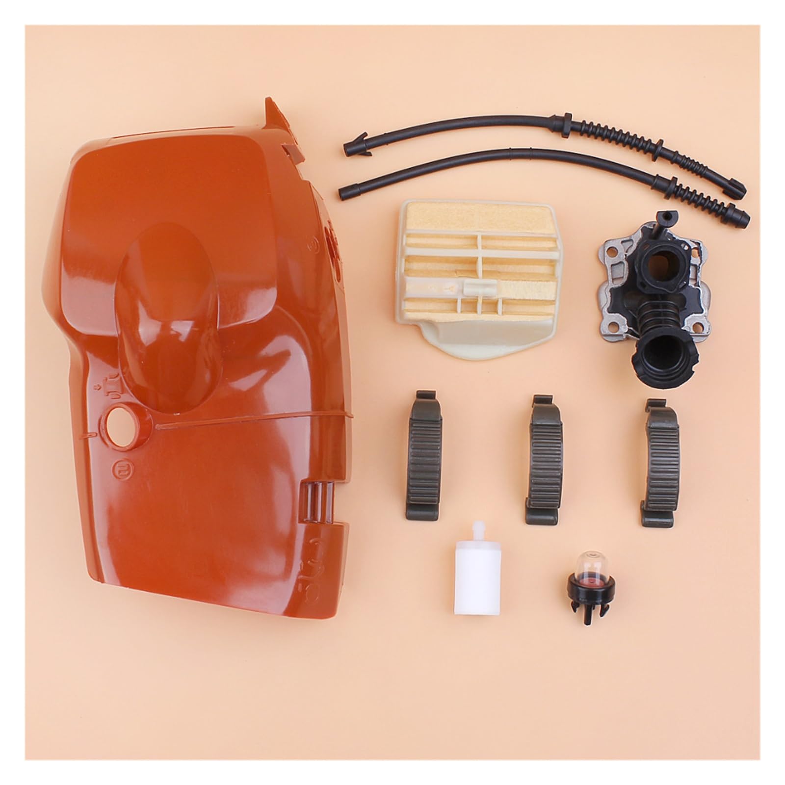 Kit de filtro de aire del colector de admisión del Clip de la cubierta superior del cilindro for reemplazo de motosierra de gasolina Husqvarna 445 E 445e 450 450e