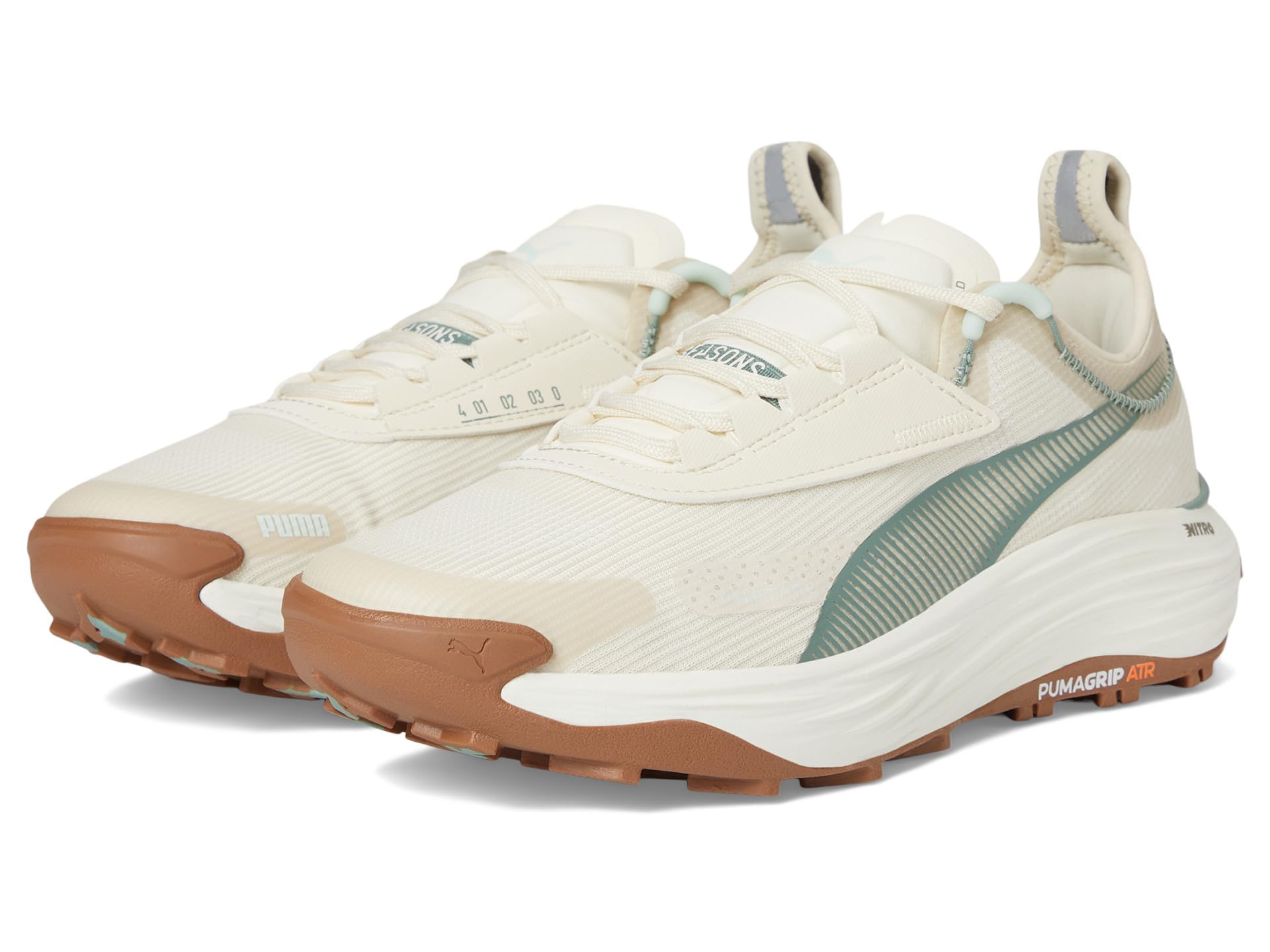 PUMA Women's Voyage Nitro 3 Trail Running Shoes Sneaker, Alpine Snow/Warm White, 10.5