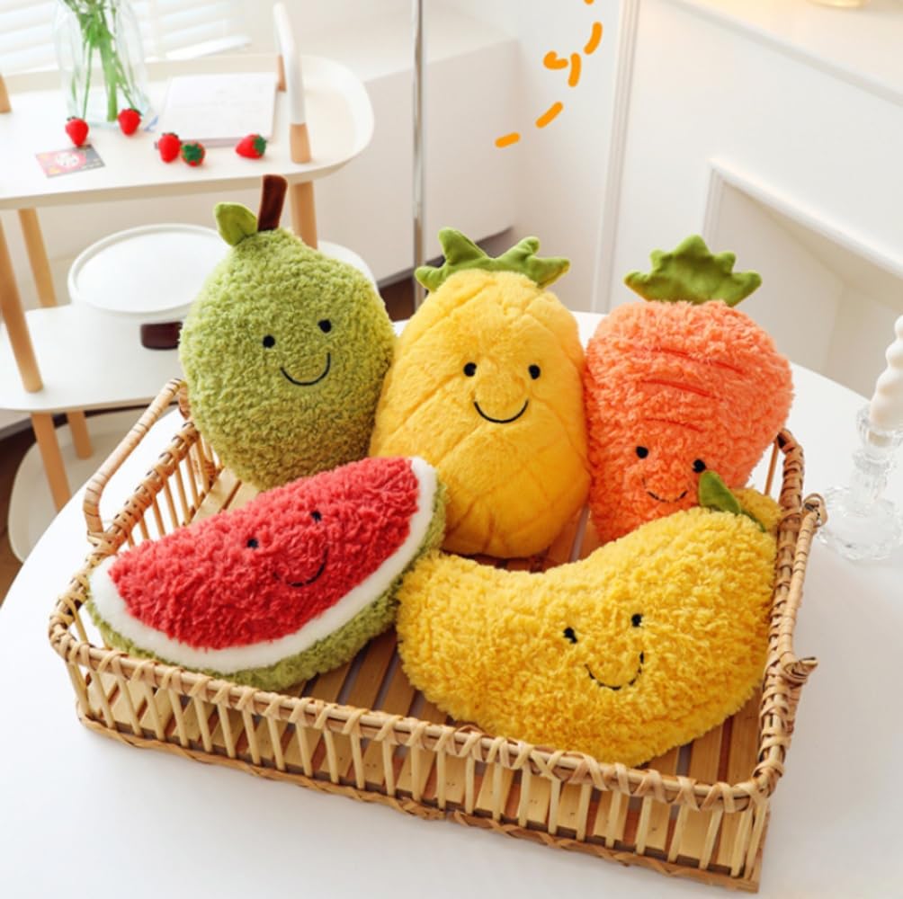 Fruit Plush Toys - Mango Carrot Hugging Pillow, FruitShape pillow filled doll, suitable for children and girls (Watermelon) - Image 4