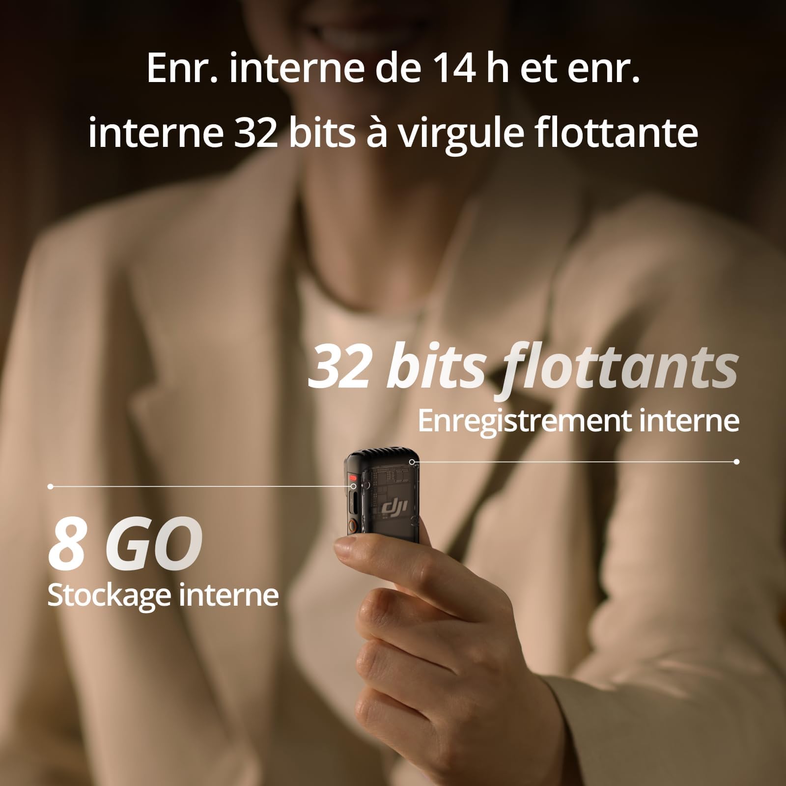 DJI Mic 2 (2 TX + 1 RX + Boîtier de Recharge), Micro sans Fil Tout-en-Un, Réduction Intel. du Bruit, Enregistrement Interne 32 Bits à Virgule Flottante, Portée de 250 m