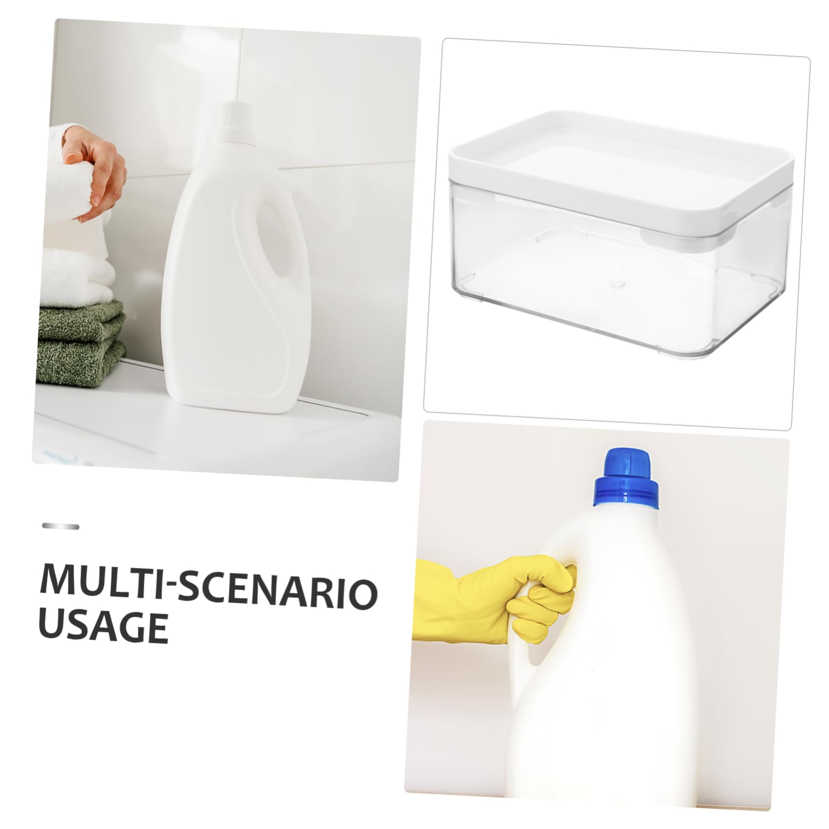 MAGICLULU Scatola Da 5 Pezzi Scatola Portabiancheria Coperchio Detersivo Per Il Bucato Distributore Di Sapone Da Bucato Contenitori Per L'organizzazione L'animale Domestico