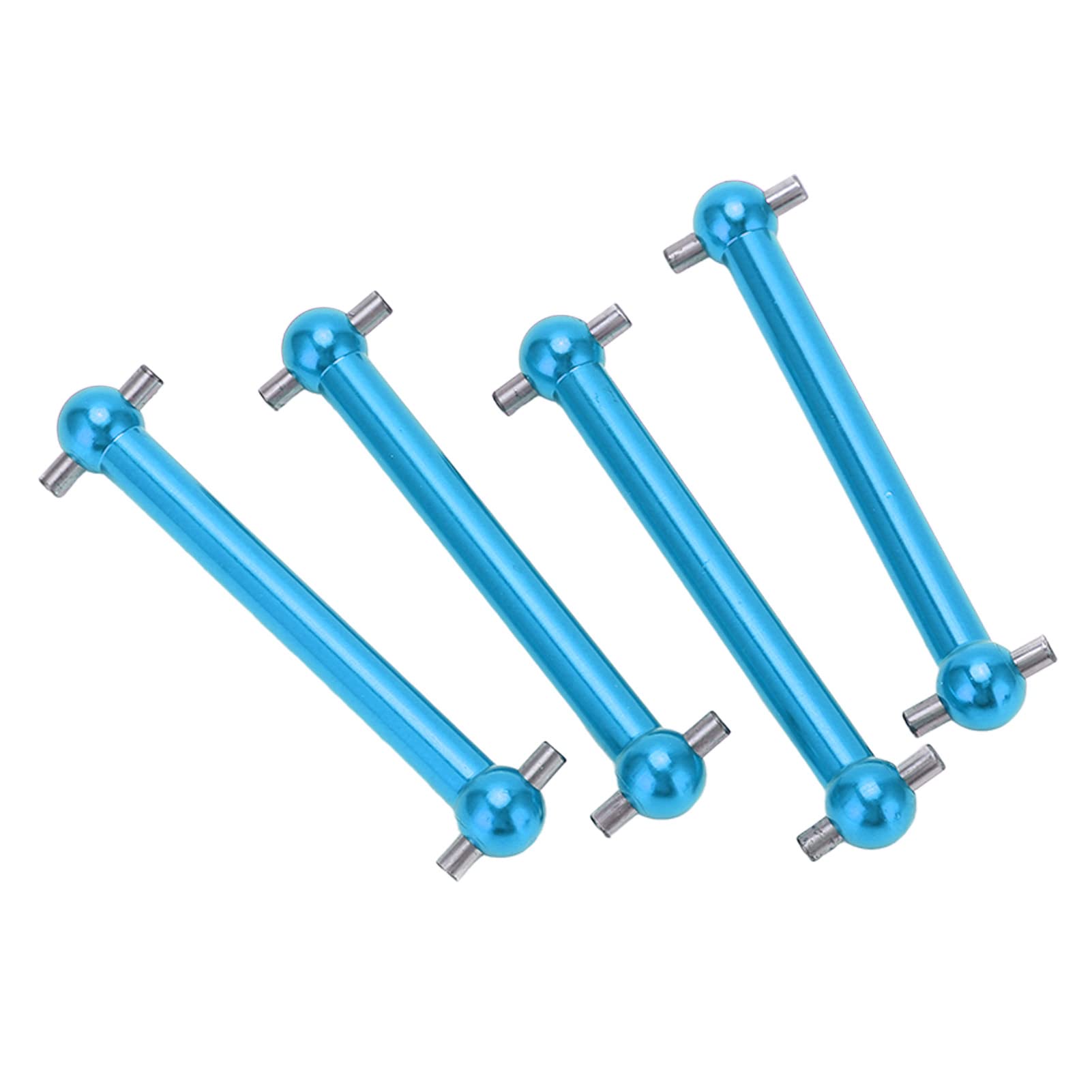 POENVFPO 4pcs RC Metal Dog Bone Drive Shaft, Front and Rear Universal Aluminum Alloy Upgrade Parts with High Precision CNC Machining, for TT02B 1/10 RC Car (Blue)