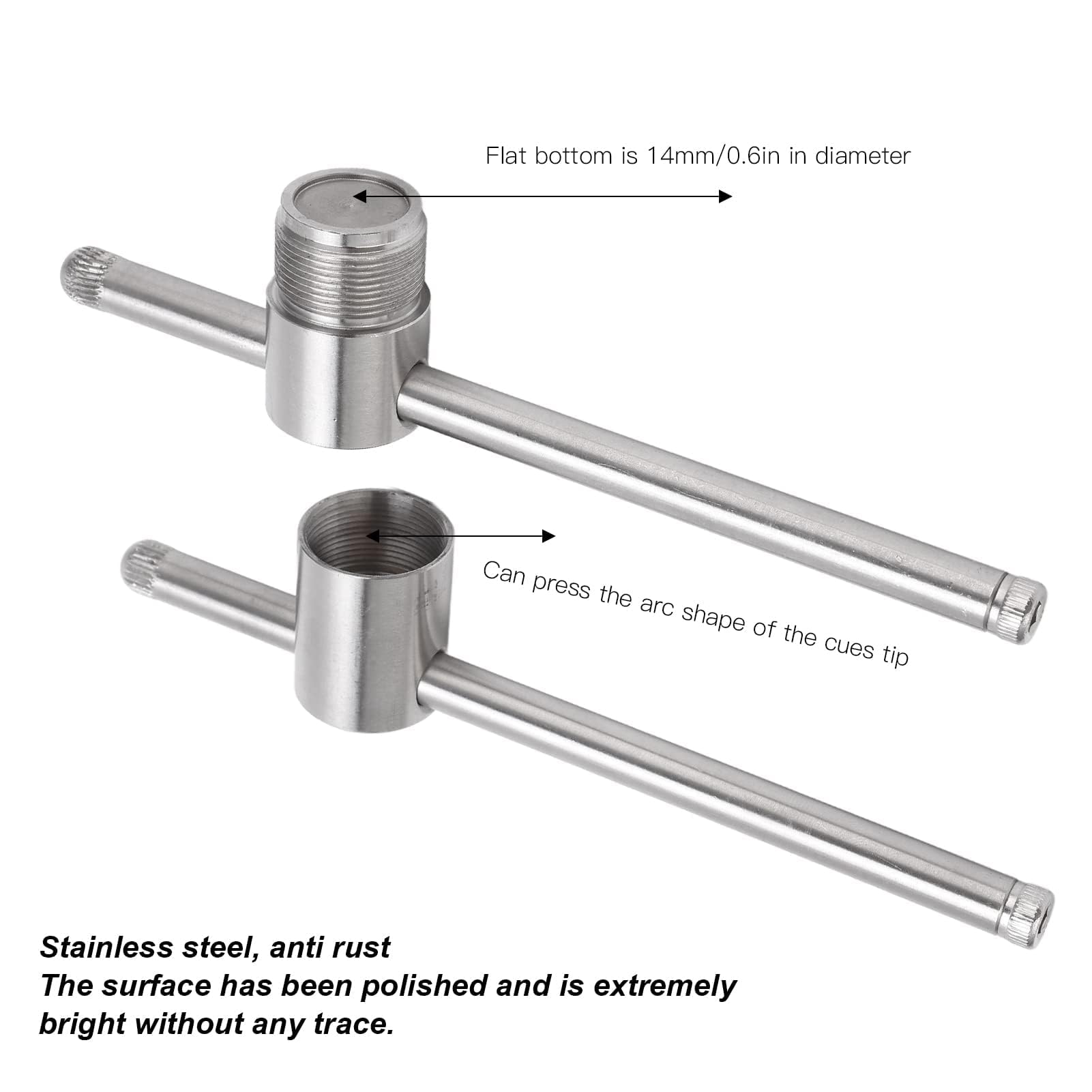 HERCHR Pool-Queue-Spitzenformer-Werkzeug, Billard, Pool-Queue-Spitzenformer, Queue-Spitzen-Abziehgerät, Polierer Für Spitzen von 9 Mm Bis 14 Mm