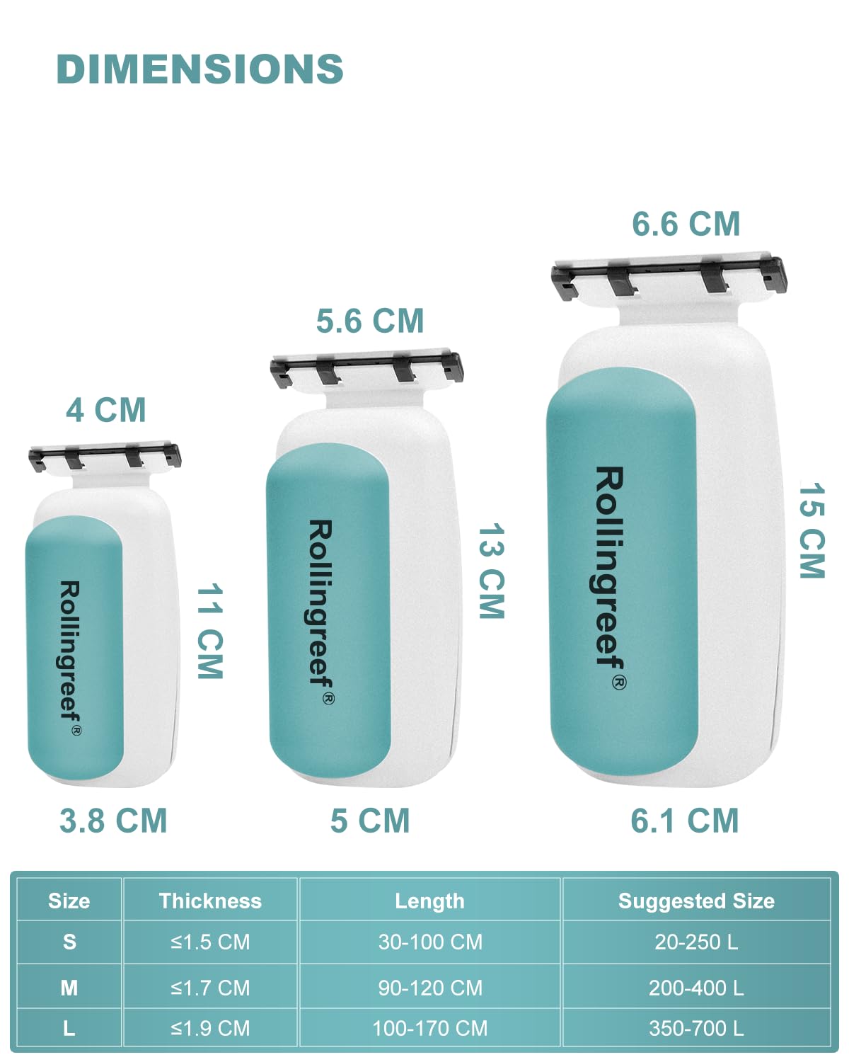Aimant Aquarium Nettoyage, Lame en Caoutchouc Exclusive, Aimant Brosse pour Aquarium, Aquarium Verre de Grattoir Nettoyage, Small