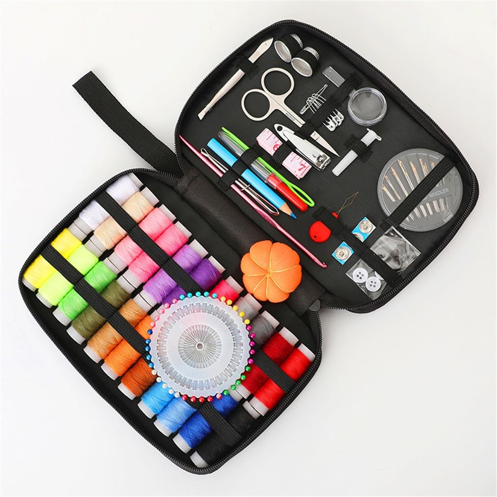 Kit de Costura portátil, Caja de Costura para el hogar, Caja de Almacenamiento para Coser a Mano, Juego de Kit de Costura