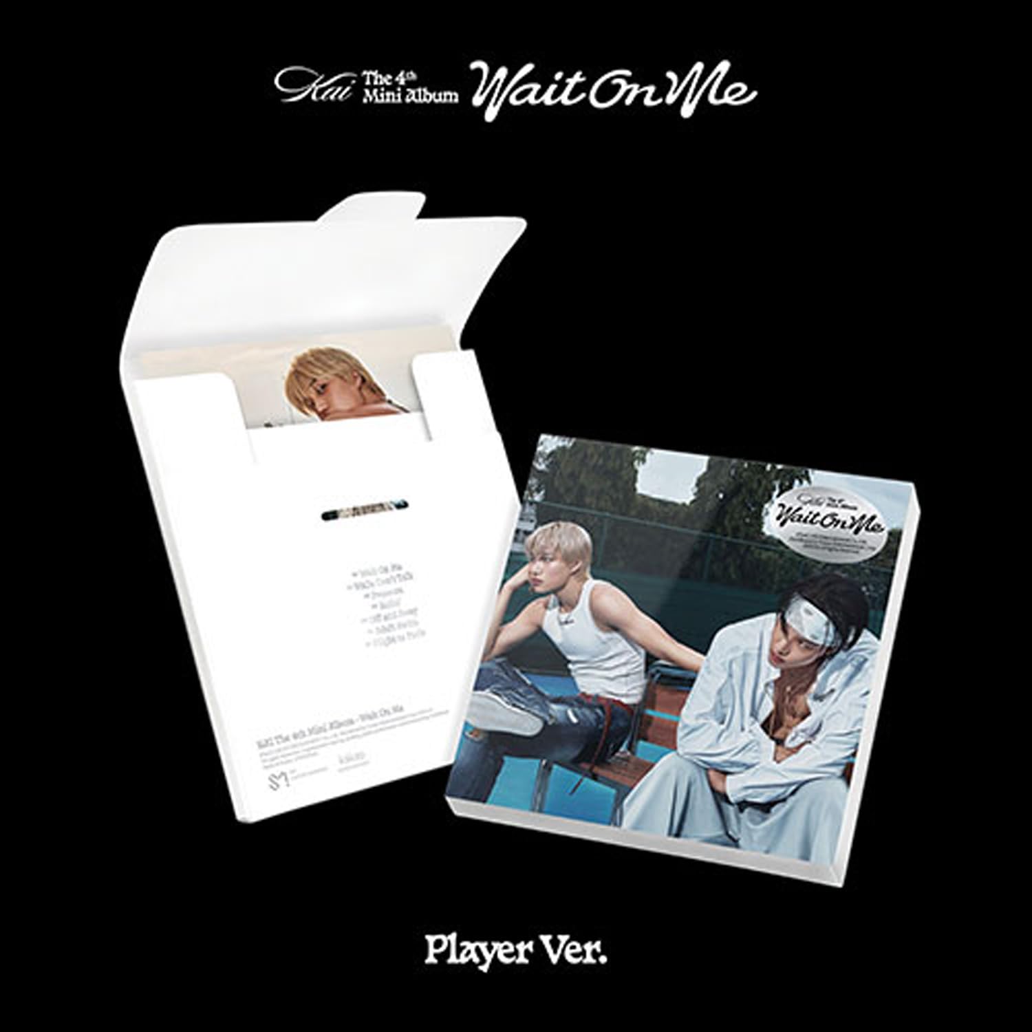 KAI - The 4th Mini Album [Wait On Me] (Player Ver.) Cover Box R let + Photocard + Image Card + 2 Extra Photocards