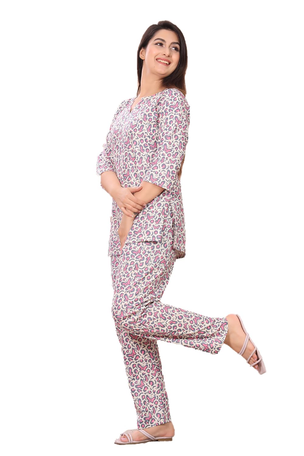monique Women's Cotton 2' Pc Flower Print Night Suit-picture-5