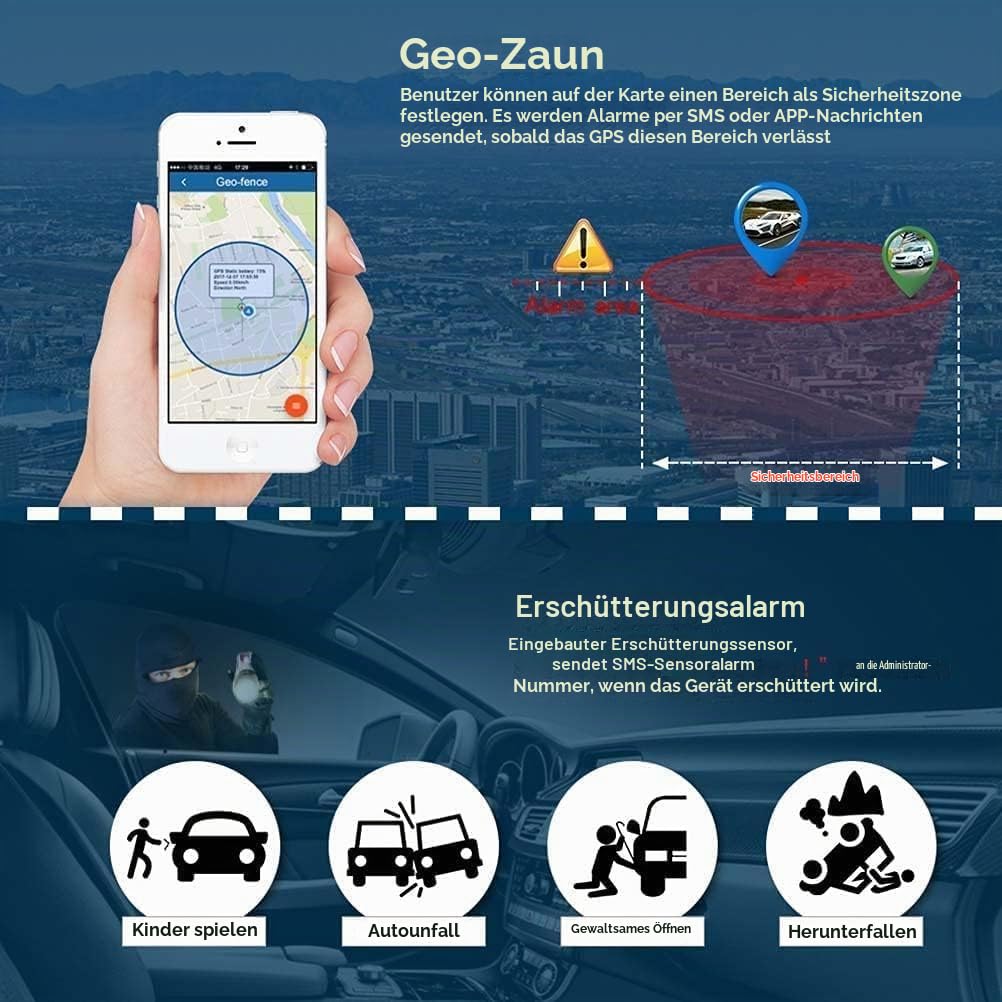 Winnes 4G GPS Tracker 240 Tage Lange Standby-Zeit GPS Tracker Auto mit kostenlose Apps Stark Magnetisch und IP67 Wasserdicht Autofinder Weltweite Echtzeit Ortung Motorräder, Autos, Lastwagen