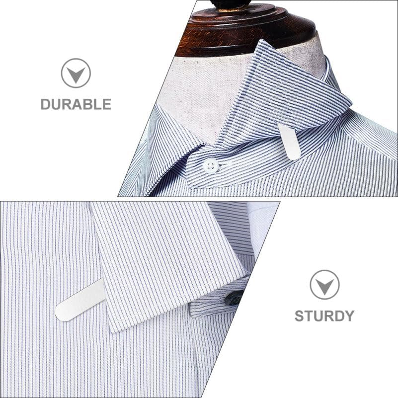 Miniatura 7 de PartyKindom 36 piezas de acero inoxidable collar se queda para hombres traje collar estancias para hombres camisas de vestir regalos para él, Acero