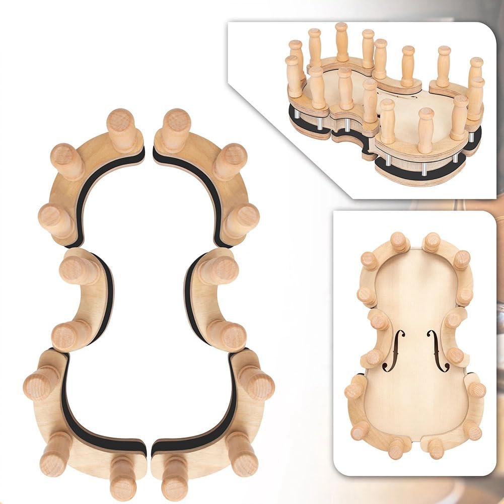 Geigenbau Reparatur Klebe Werkzeug - 1 Set Geigen Viola Massivholz Zwingen Fixierclips Ober- & Rückenzwinge