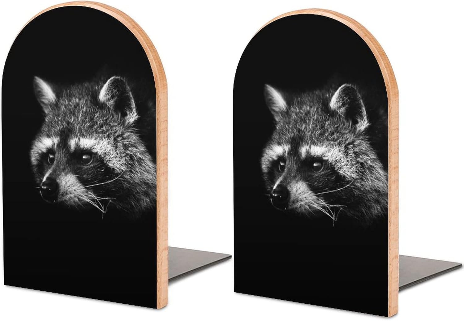 Noir Crook Raccoon Bookends Heavy Duty Book Ends 1 Pair Home Office Shelves Book