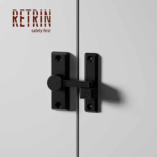 Miniatura 8 de Cerradura de puerta de granero  Pestillo universal de puerta de granero de 90 o 180 grados  Cerradura de puerta de seguridad para el hogar para