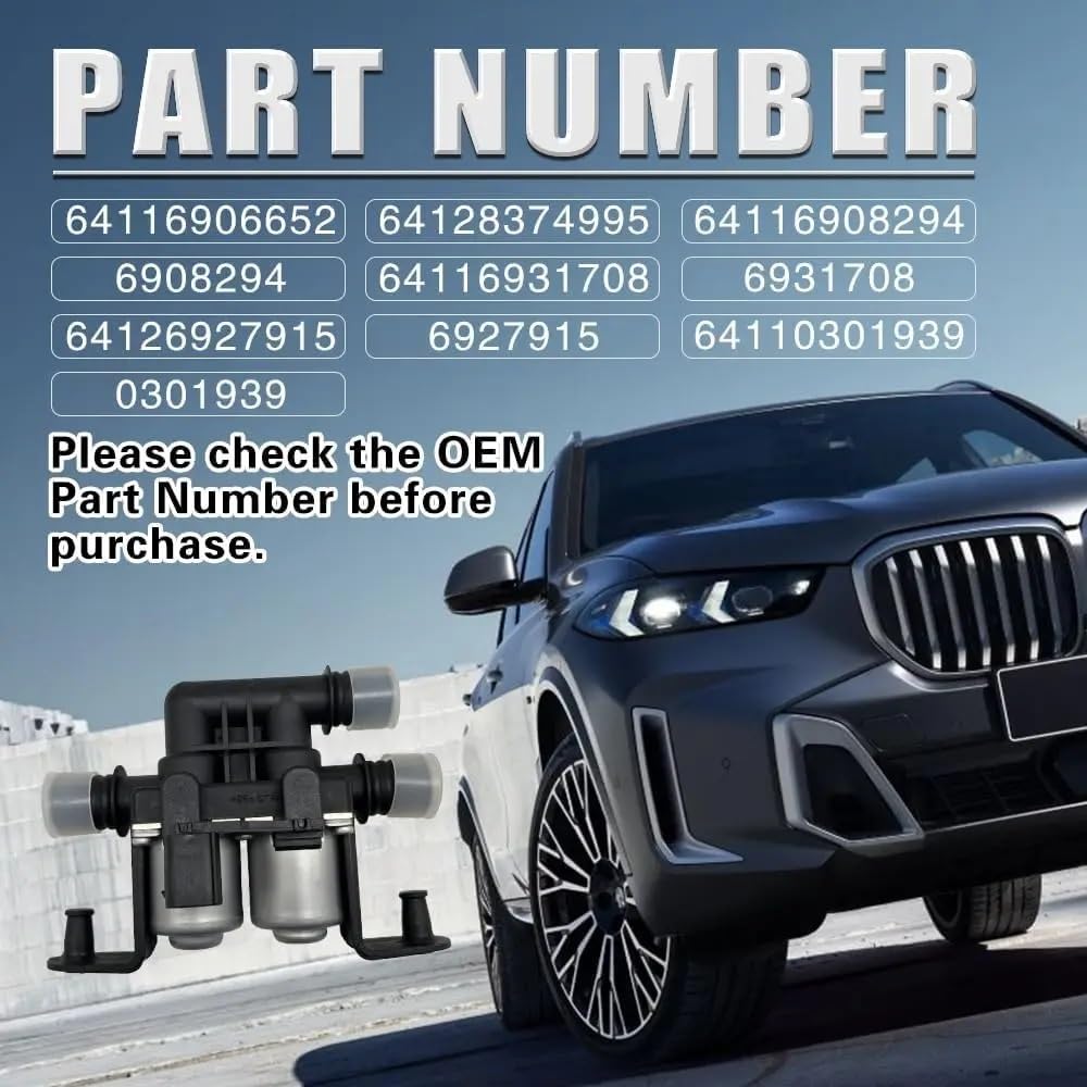 Do Bmw E60 E63 E64 E65 525i 528i 535i 545i Do Land Rover Sport Wodą Ogrzewaniem Obejście | 6412837499564116906652 Zawór sterujący nagrzewnicy HAVC