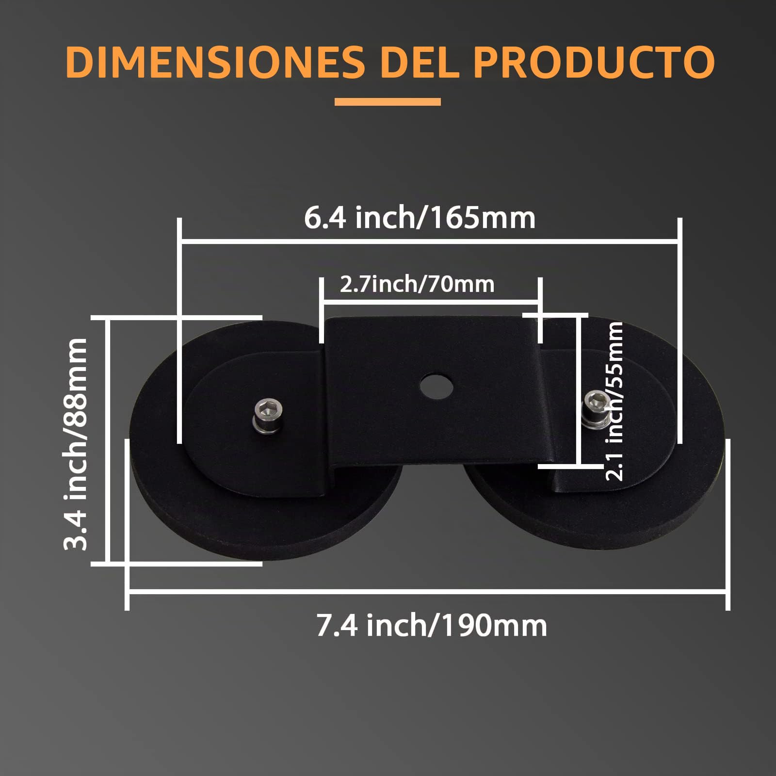 RIGIDON 23 Pulgadas 58cm 480W Barra luz led 12V cableado Kit iman Soporte | barras luminosas led, para off road camión coche ATV SUV 4x4, faros antiniebla, 6000K blanco, impermeable, flood spot combo
