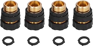 Encaixes de mangueira de jardim de latão de 3/4 de polegada fafeicy, kit de conexão rápida de mangueira de jardim fêmea masculina, conector rápido de mangueira de jardim para jardim, trailers, barco, torneiras, aspersor de gramado, mangueira e braçadeiras de cabo