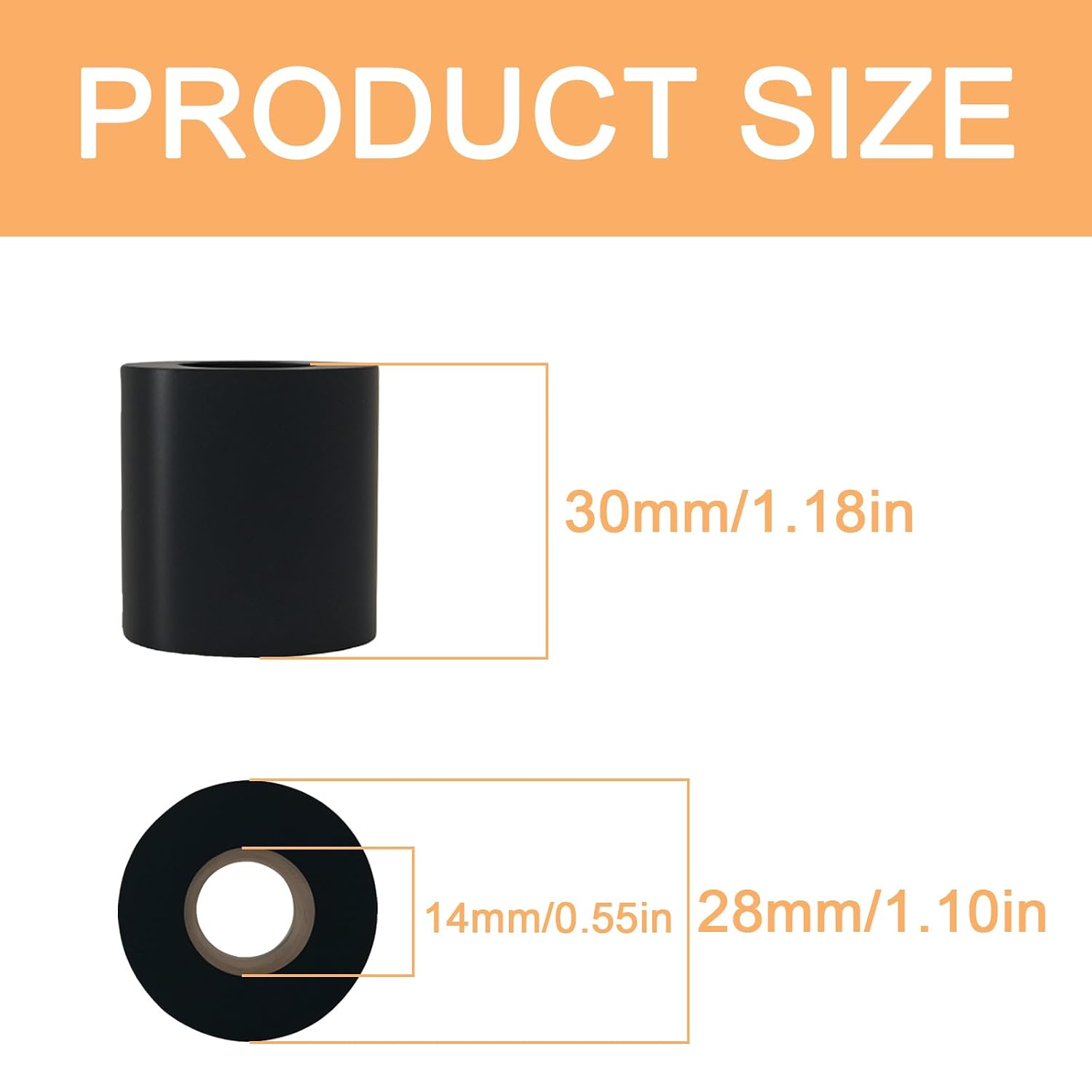 Compatible M14 Rubber Spacer ID14 × OD28 × H30 mm NBR Rubber Bushing, Thick Anti Vibration Pad, Compression Buffer Mount, Flexible Rubber Isolator for M14 Rod Pipe Mounting Mechanical Support
