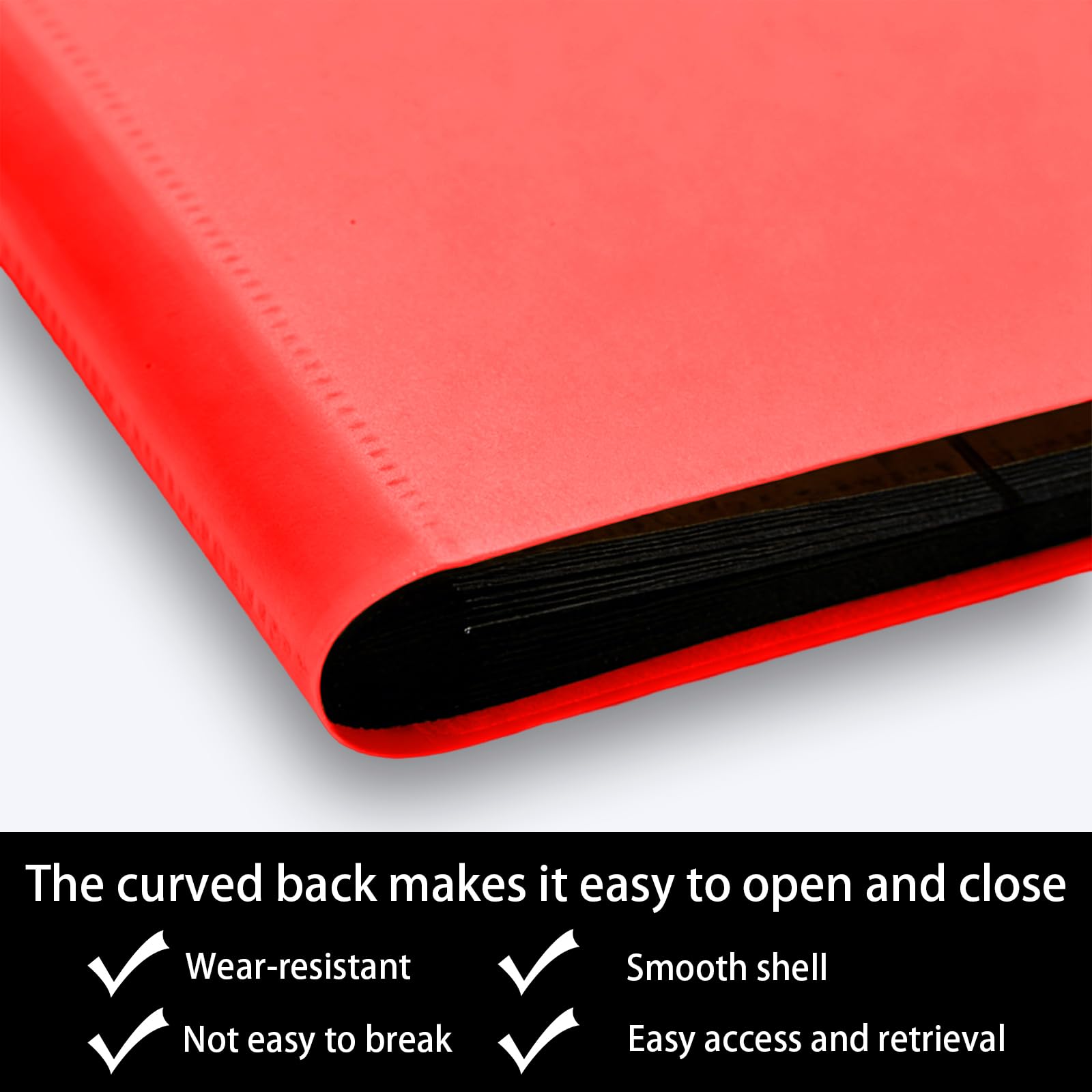 Trading Card Binder-12-Pocket,Total 480 Pockets,Card Collection Binder for Standard Cards Side Loading Card Folder for MTG Sports (Football/Basketball/Baseball) Cards (Red) - Image 4