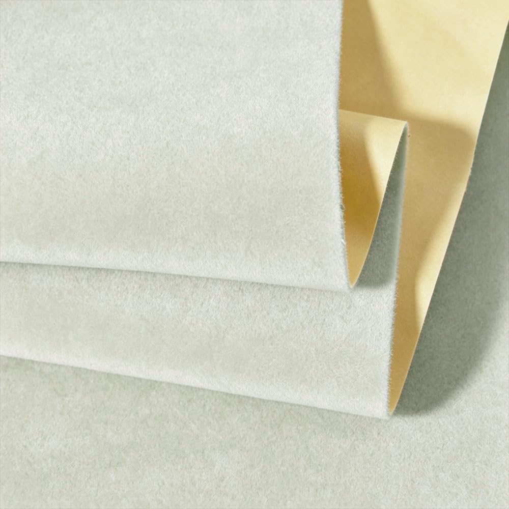 Leliafleury 20cmx148cm White Felt Fabric Self Adhesive Felt Sheet Sticky Back Sheet for Box Drawer DIY Crafts