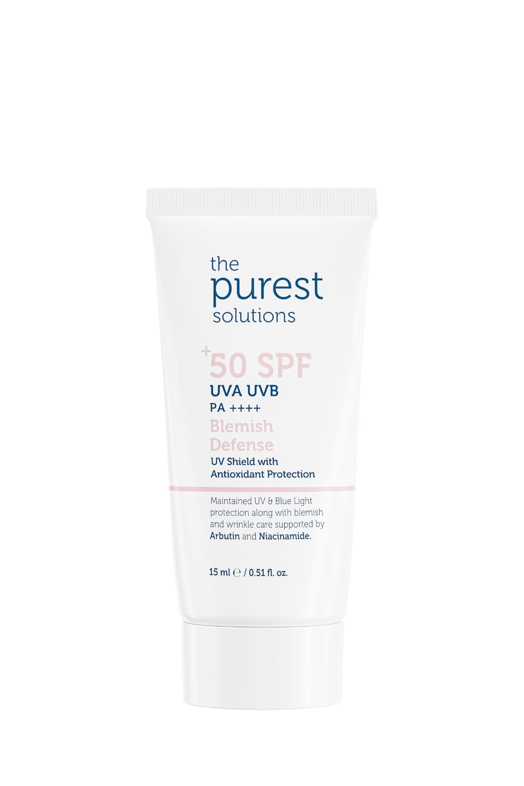 The Purest Solutions Cilt Tonu Eşitleyici Ve Leke Karşıtı Blemish Defense Renkli Güneş Koruyucu Krem SPF 50, Seyahat Boy 15 ml