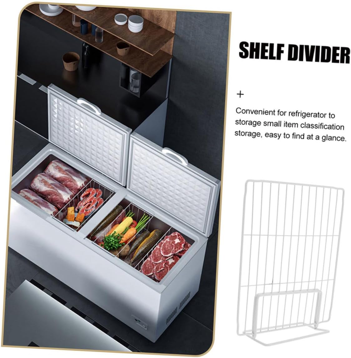 Chest Freezer Divider Partition Board for Efficient Storage Organization Home Supermarket for Ice Cream Fruits and Vegetables