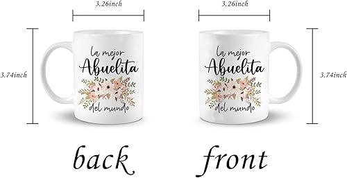 Miniatura 4 de Regalos para abuela, regalos de Abuelita en español, taza para la mejor abuela, taza de café de cerámica para la mejor abuela del mundo, regalos
