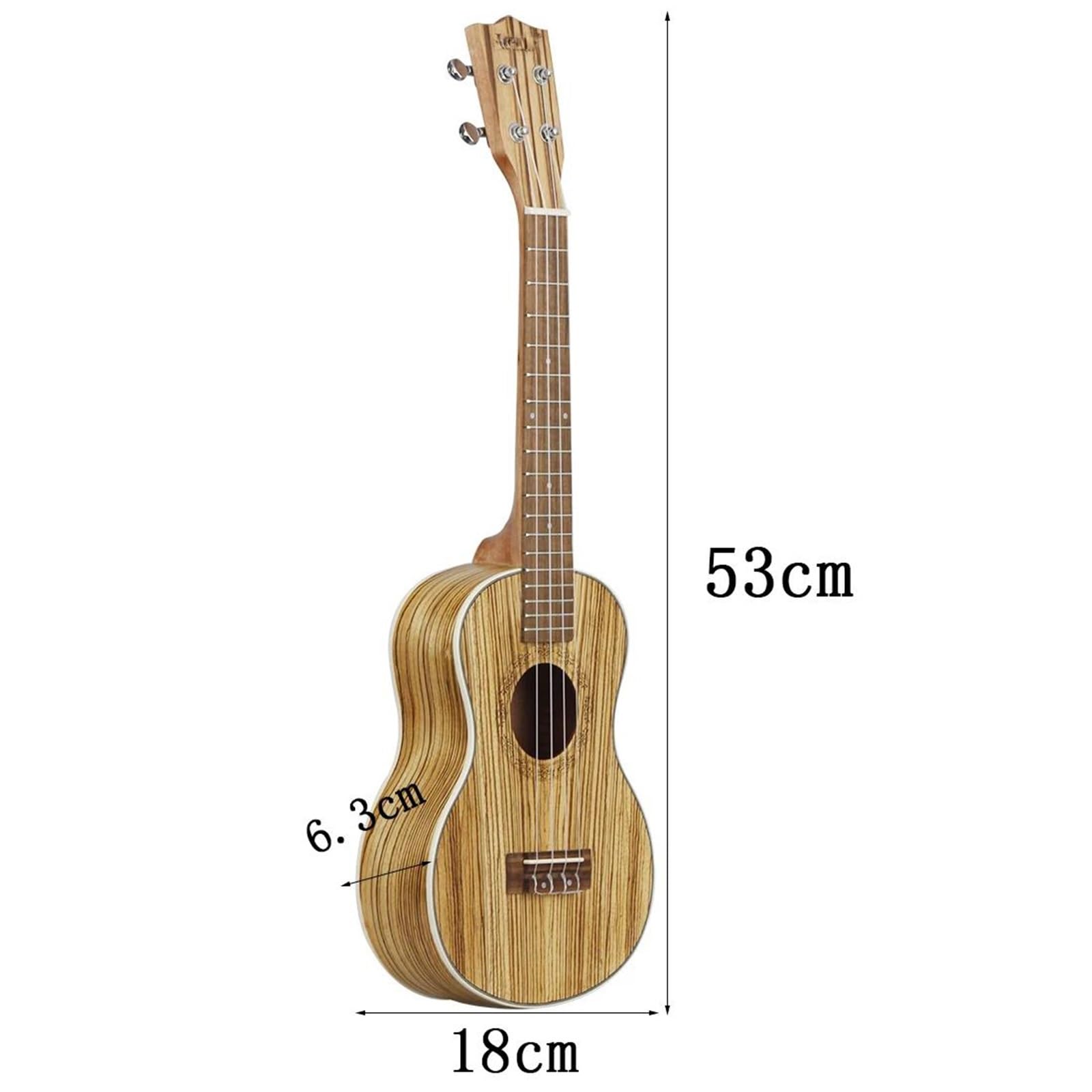 21 calowa Gitara Hawajska Ukulele Sopranowe Zebrawood 4 strunowa Ukulele