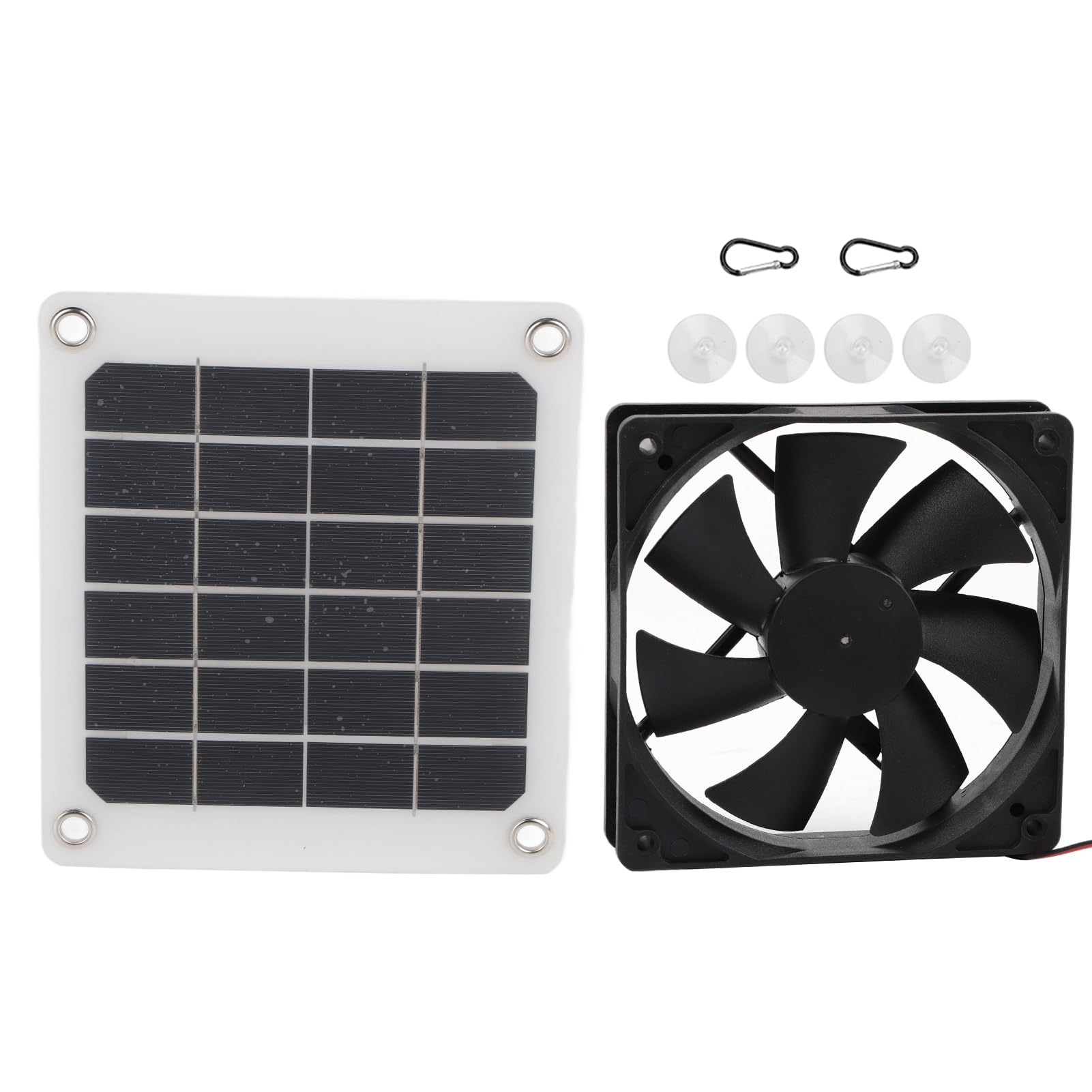 Panel de Energía Solar de 6V y 10W, Extractor de Aire con Carga USB, Resistente Al Agua para Invernadero, Gallinero,Periféricos de monitoreo