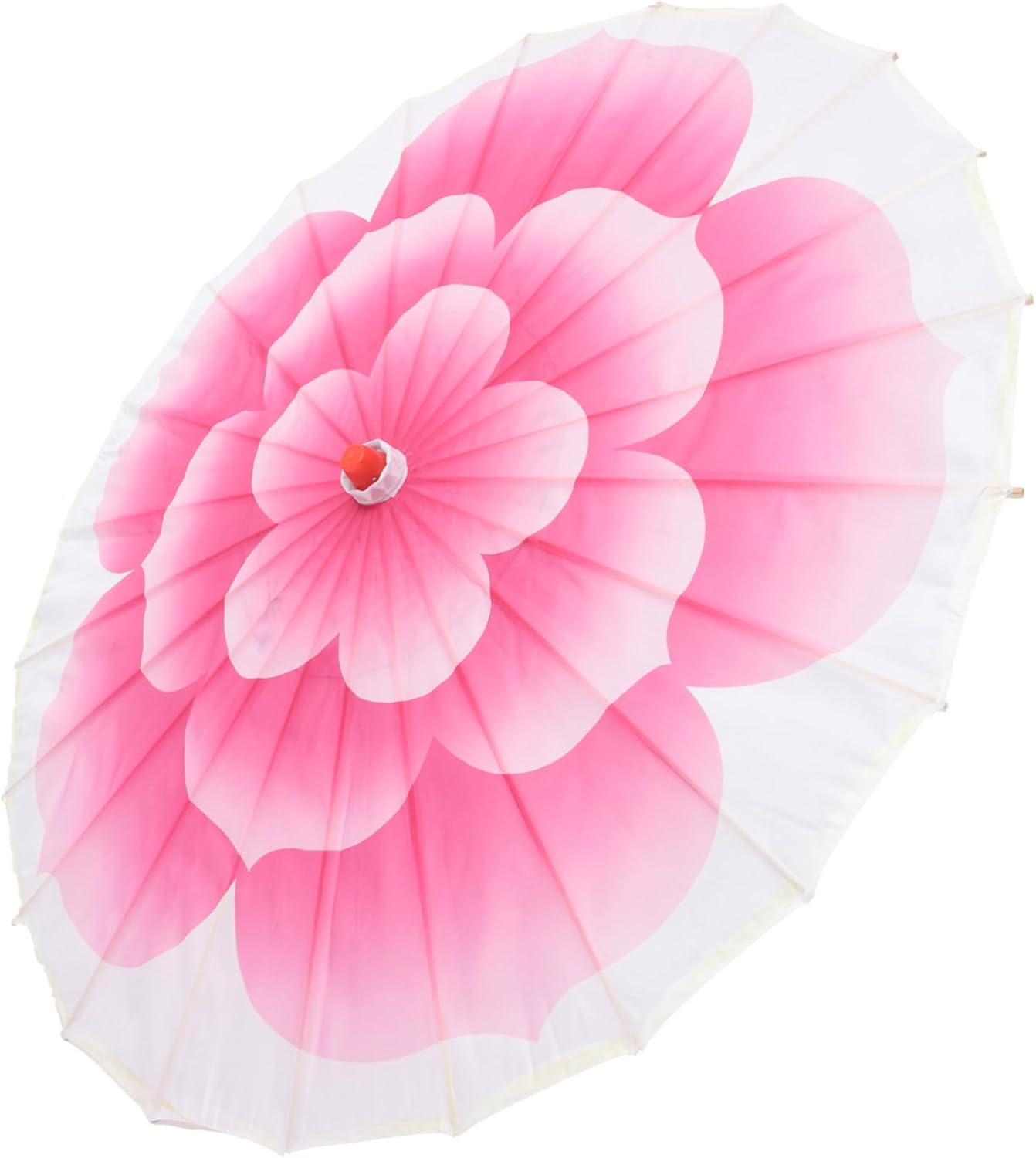 Handmade Peony Flower Oil Umbrella for Dance Decoration and Photography Rosy Parasol Handle for Parties and Rain