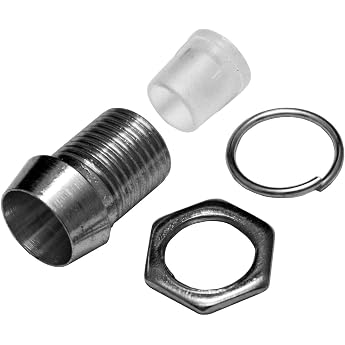 10x LED Socket Holder 5 mm Metal Chrome Screw Base + Insulator