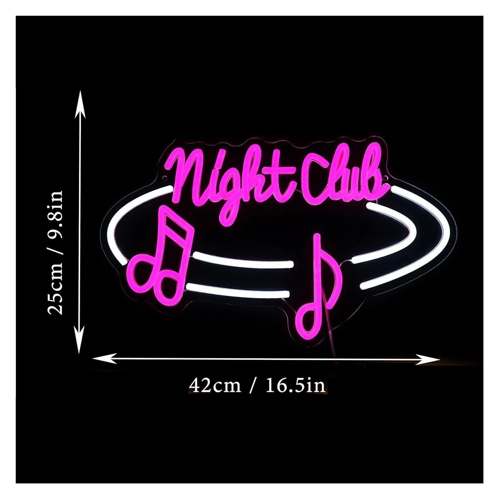 néon signe Enseigne Lumineuse LED Night Club À Intensité Variable Pour Un Bar, Une Fête, Un Pub, Une Station De Musique, Une Décoration Murale, 42cmx25cm